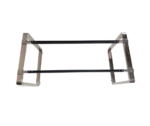 structură metalică INOX,birou MD - 14D,oțel inox lustruit oglindă,picioare reglabile,blat personalizat,1380x670x720 mm,livrat dezasamblat